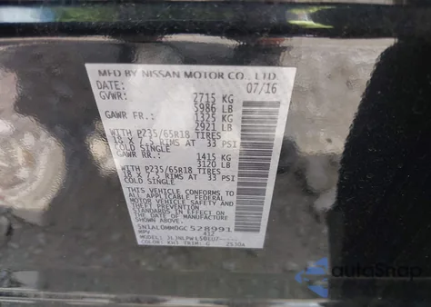 2016 Infiniti Qx60 z USA, uszkodzony, nr VIN 5N1AL0MM0GC528991